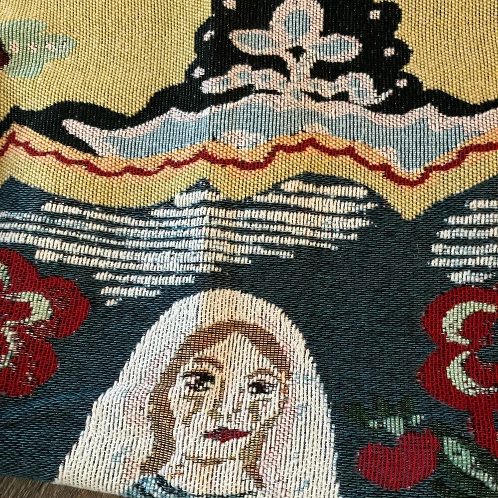 Last* Nathalie Lete MARIA illustration w/ Gobelins woven fabric! Wall tapestry!
